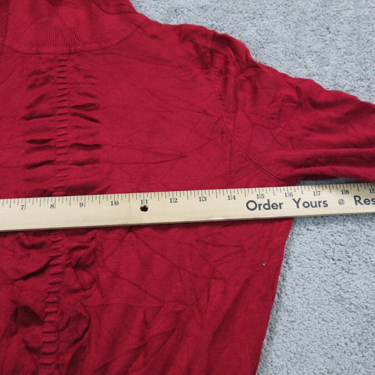 Express Womens Pullover Knitted Sweater Turtle Neck Long Sleeve Red Size Small