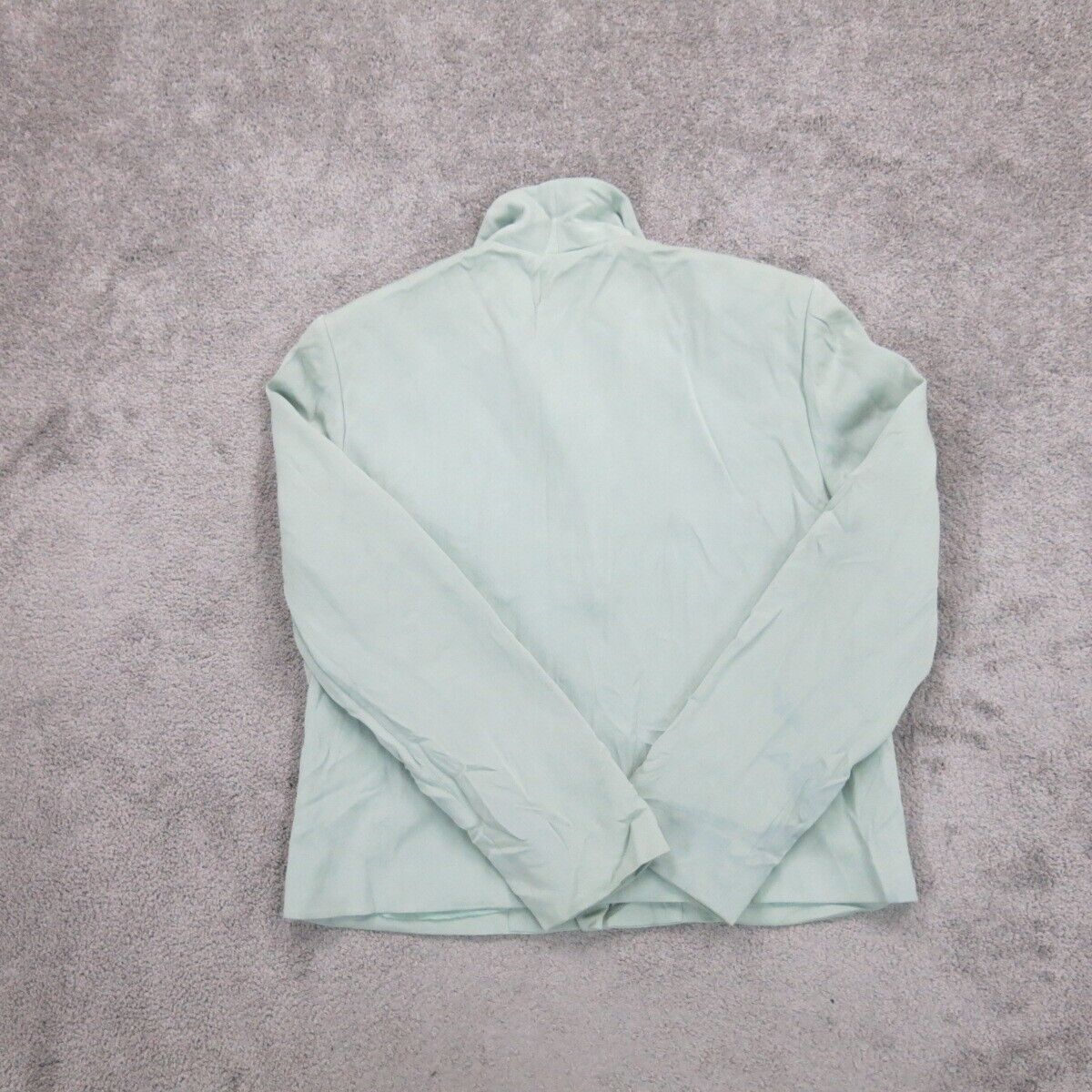 Talbots Womens Blazer Coat Jacket Single Breasted Long Sleeves Aqua Blue Size 6