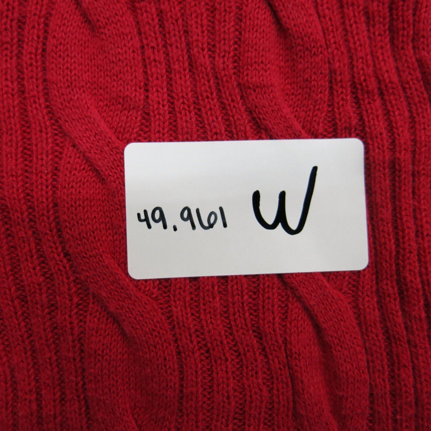 Lands End Womens Pullover Knitted Sweater Mock Neck Long Sleeve Red Size Medium