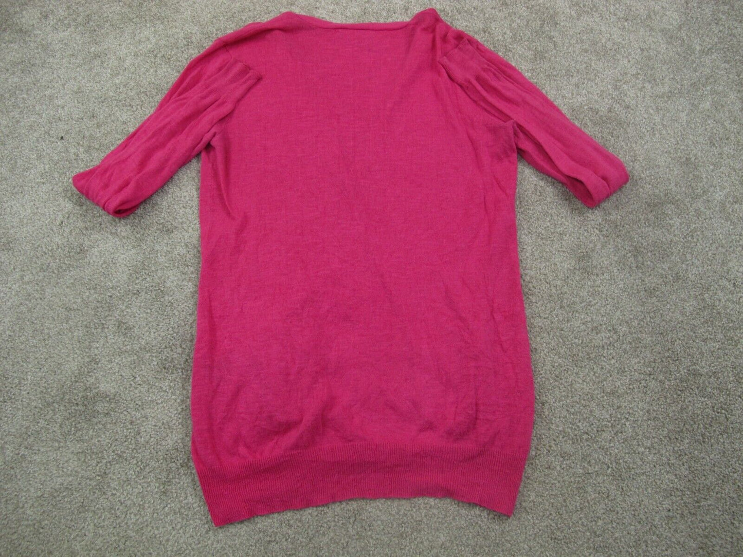 Lauren Ralph Lauren Womens Knitted Cardigan Sweater Long Sleeve Pink Size Medium