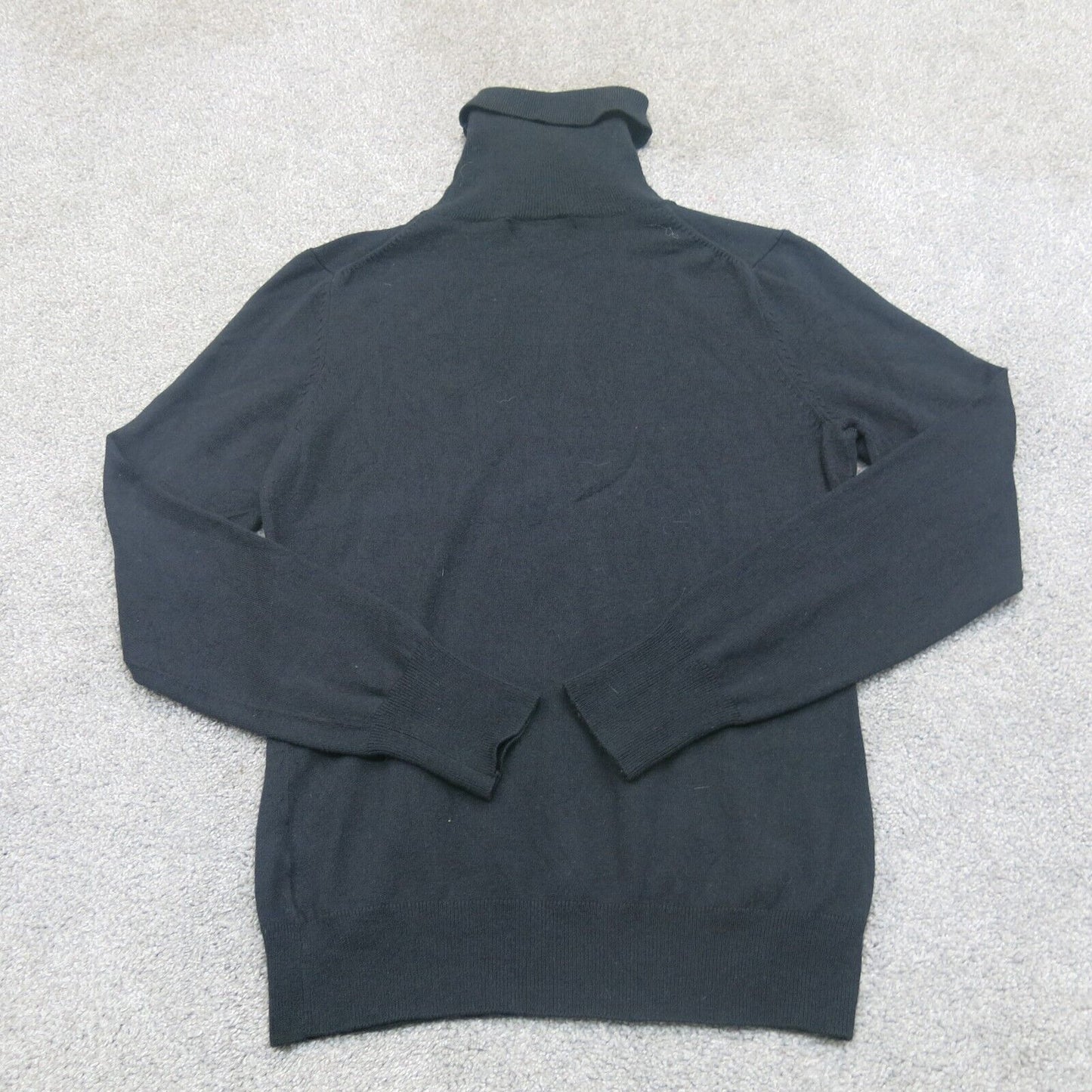 Banana Republic Women Pullover Sweater Knitted High Neck Long Sleeve Black SZ XS