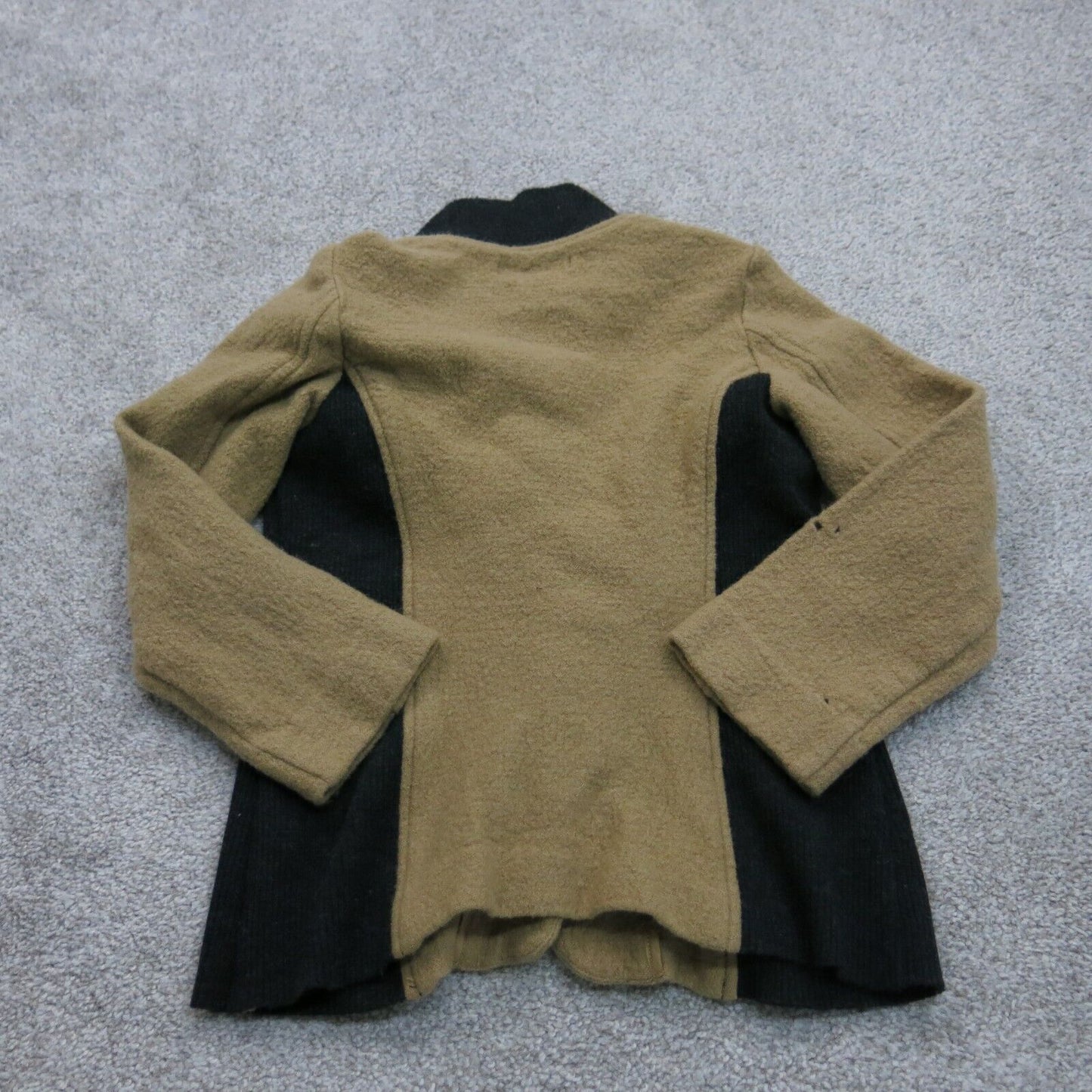 Pendleton Womens Tweed jacket Front Button Long Sleeves Mock Neck Khaki Size S
