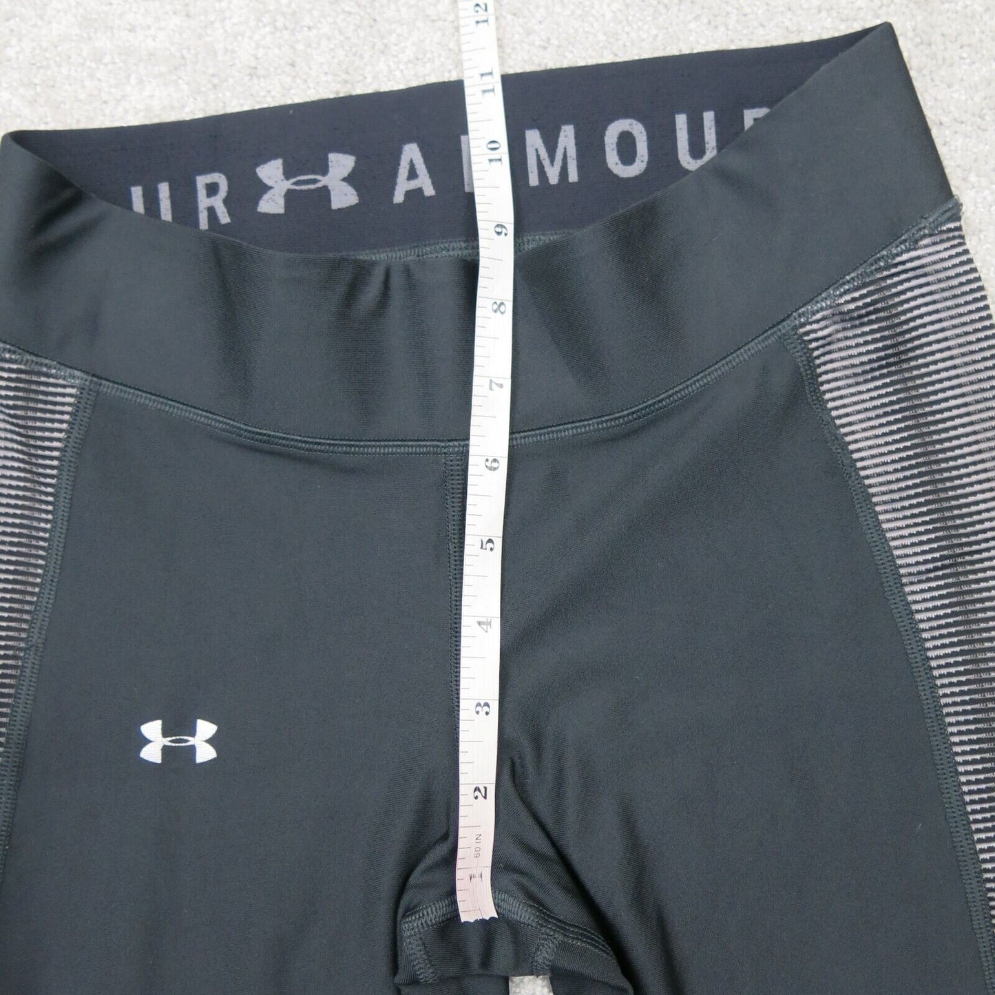 Under Armour Womens Compression Yoga Legging Mid Rise Heatgear Black Size M