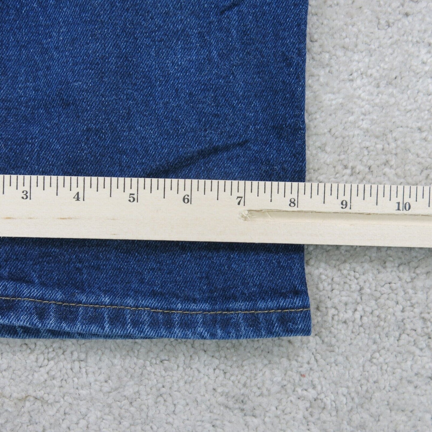 Wrangler Mens Jeans Straight Leg Denim Mid Rise 5 Pockets Blue Size W36XL32