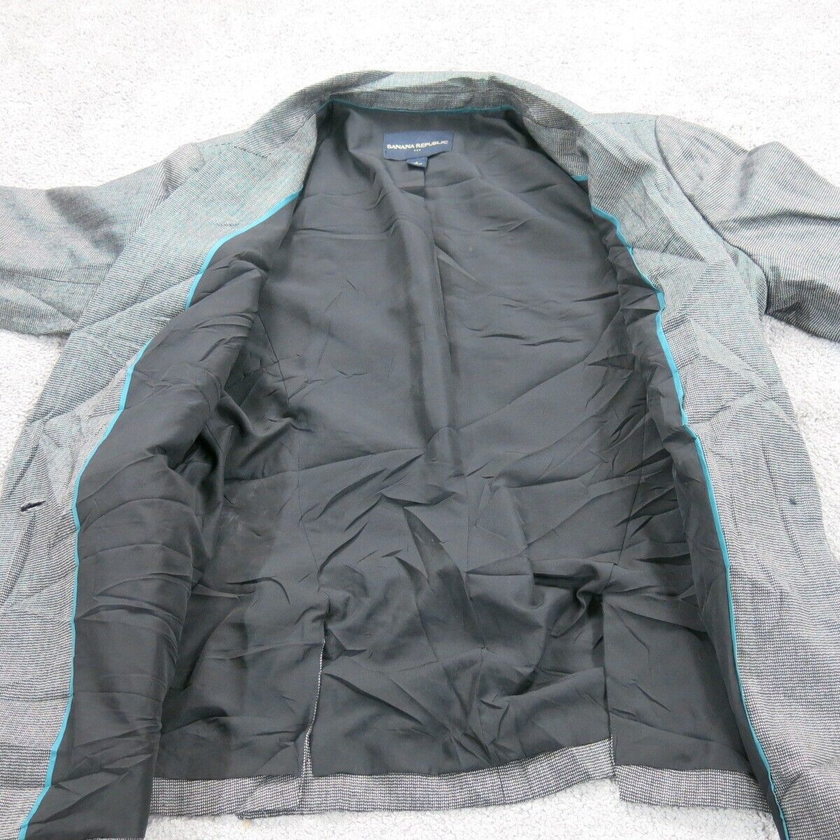 Banana Republic Womens Blazer Coat Single Breasted Long Sleeve  Olive Green SZ 4