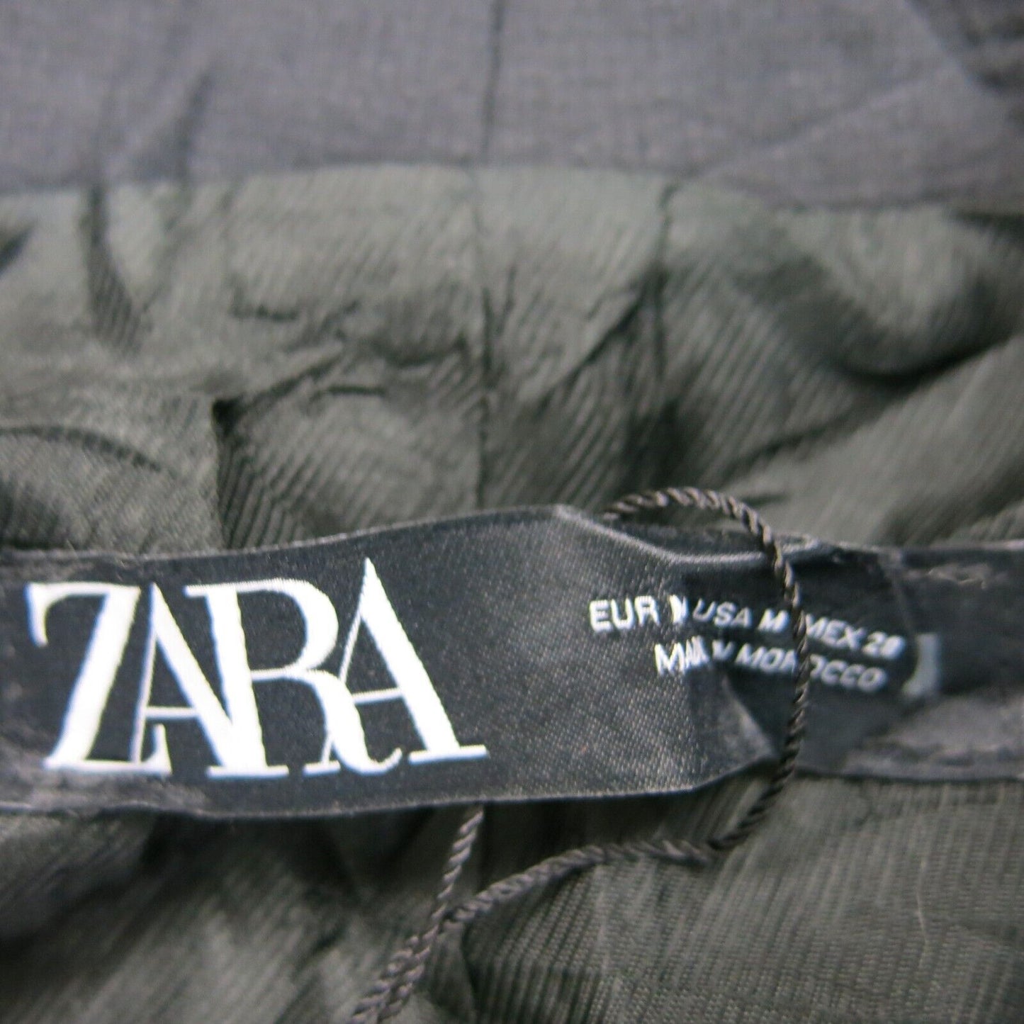 NWT Zara Womens Overcoat Long Sleeves Front Button Pockets Black Size Medium