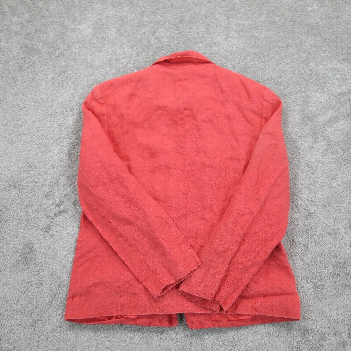 Talbots Womens Coat Jacket Button Up Collared Long Sleeve Red Size 8