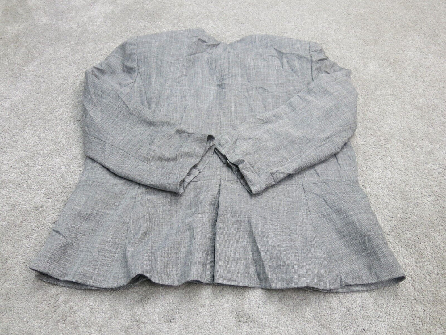 Ann Taylor Mens Blazer Coat Single Breasted Long Sleeves Pockets Gray Size 14T