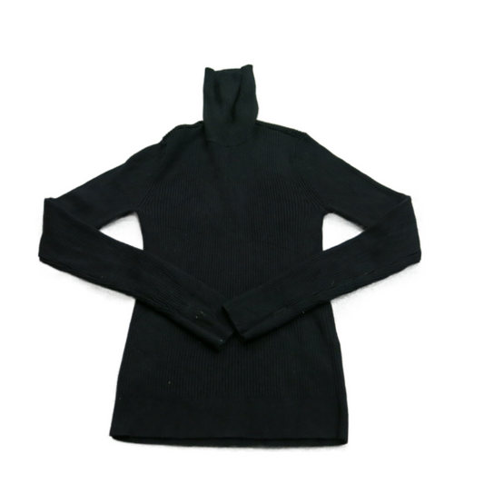 Abercrombie & Fitch Womens Pullover Knitted Sweater High Neck Black Size Small