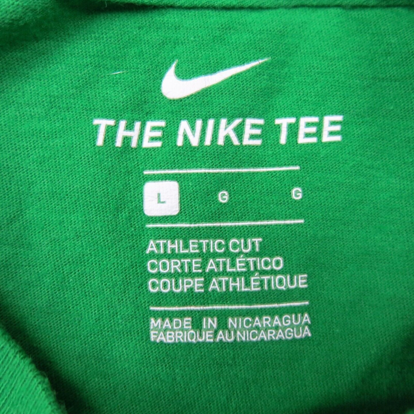 The Nike Tee Mens T Shirt Crew Neck Athletic Cut Short Sleeves Green Size Large