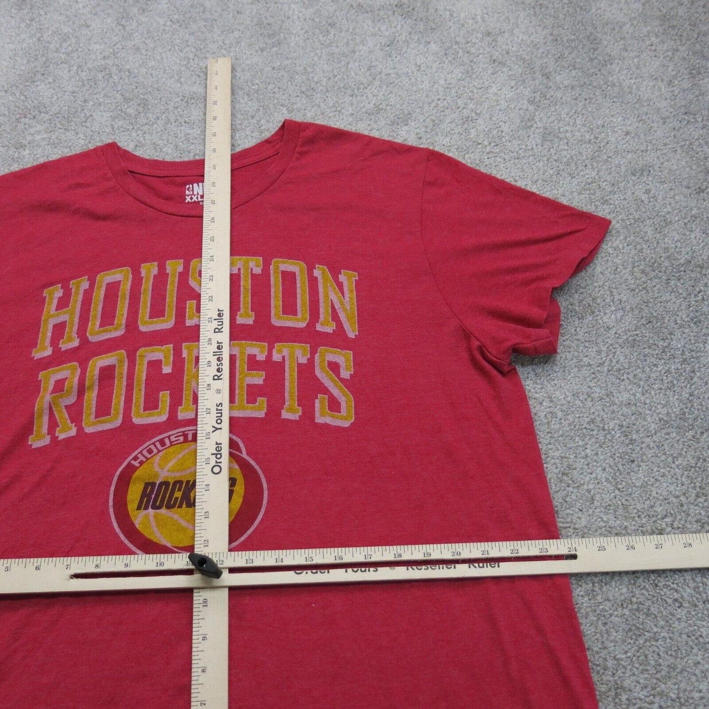 NBA Mens Graphic T Shirt Short Sleeves Crew Neck Pullover Red Size XXL