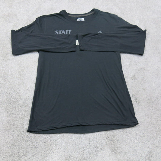 Adidas Mens Crew Neck T Shirt Ultimate Tee Long Sleeves Graphic Tee Black Size L