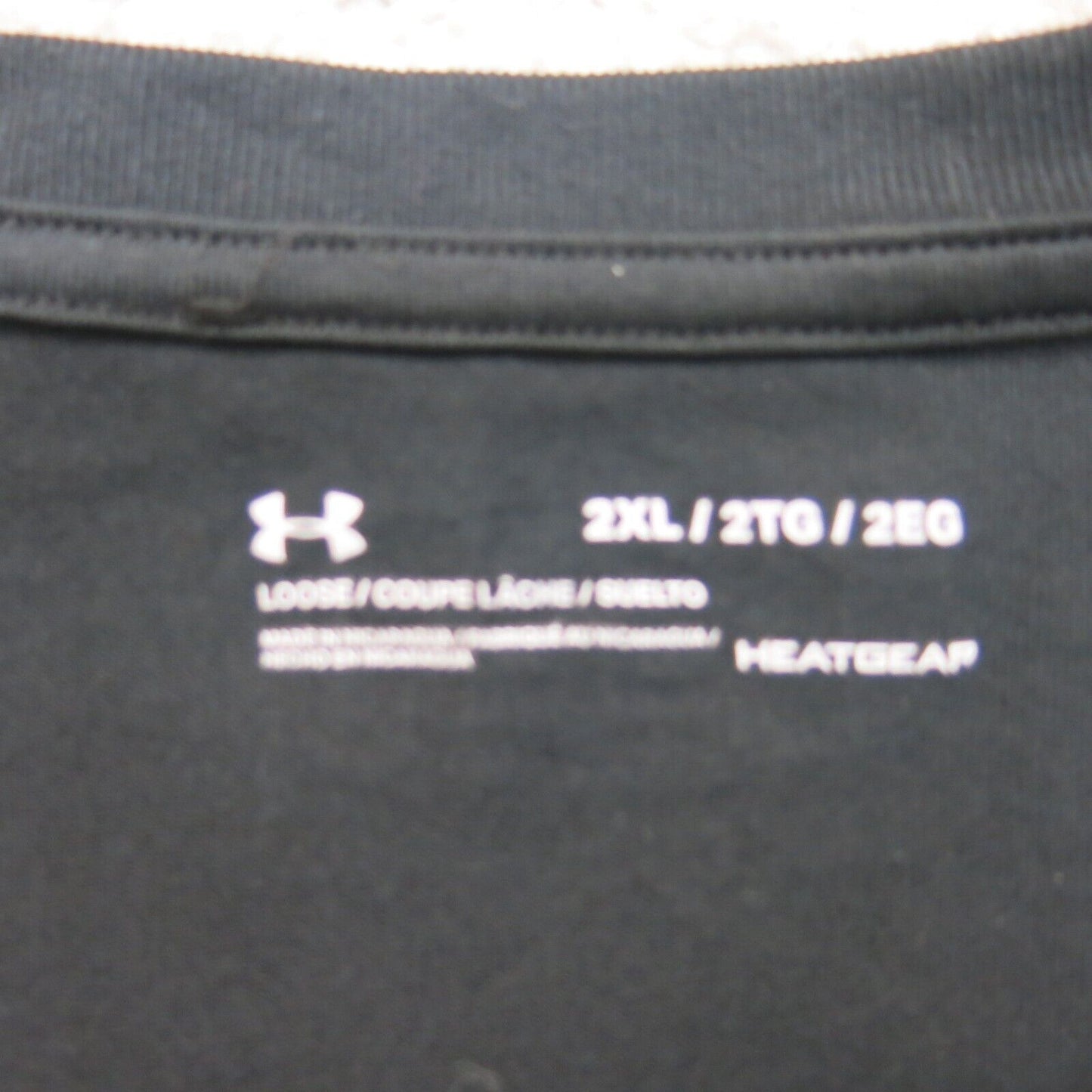 Under Armour Mens Crew Neck T-Shirt Pirates Lytle Loose Heatgear Black Size 2XL
