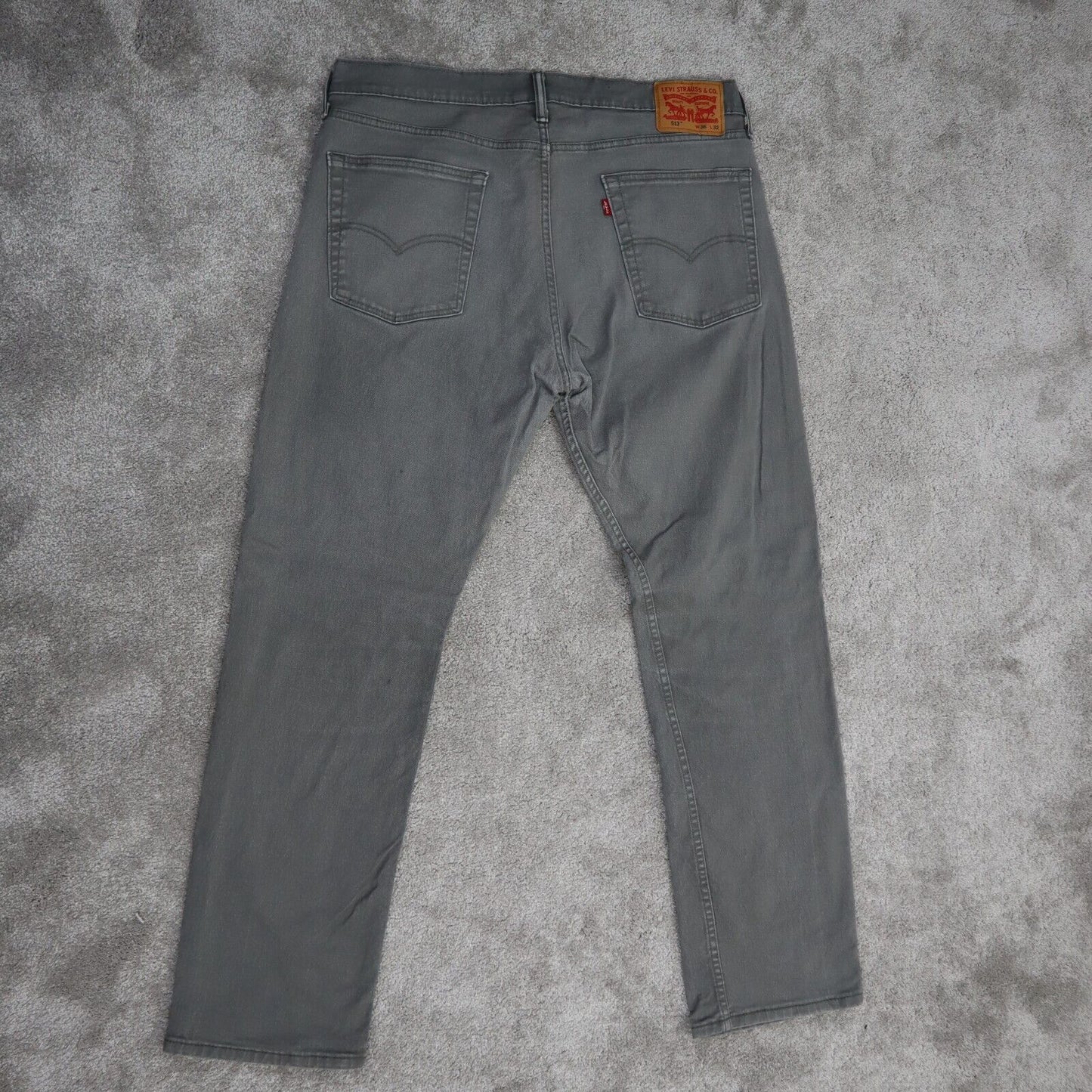 Levi's 513 Jeans Men's Size 36 Charcoal Stretch Regular Straight Denim Jeans