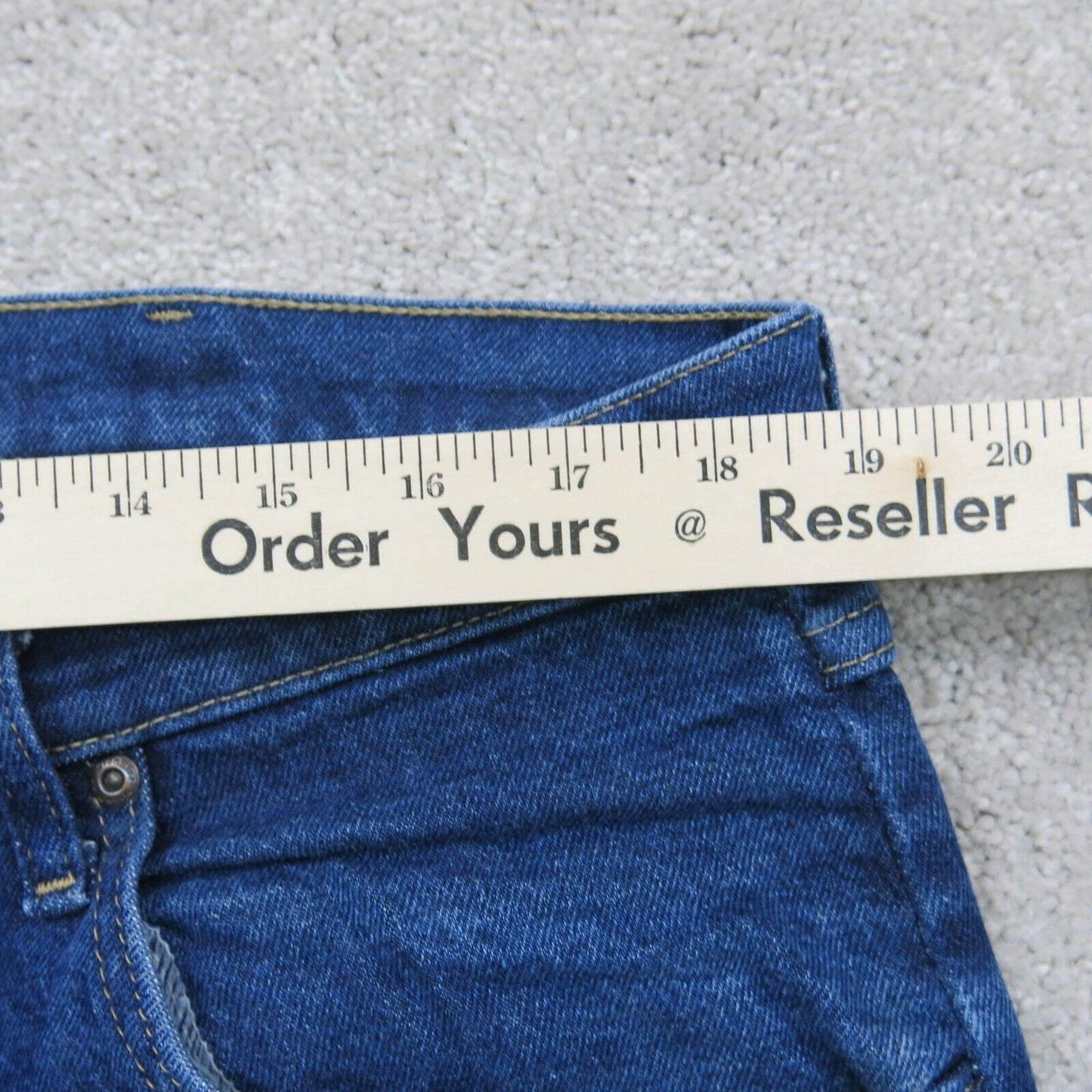 Wrangler Mens Jeans Straight Leg Denim Mid Rise 5 Pockets Blue Size W36XL32