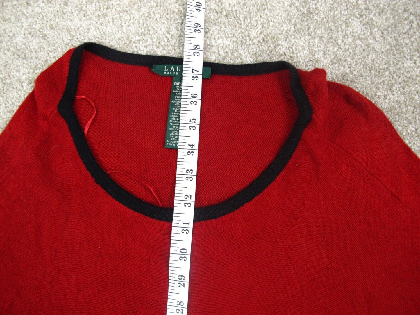 Ralph Lauren Womens Crew Neck Shift Midi Dress Sleeveless Red Size One Size