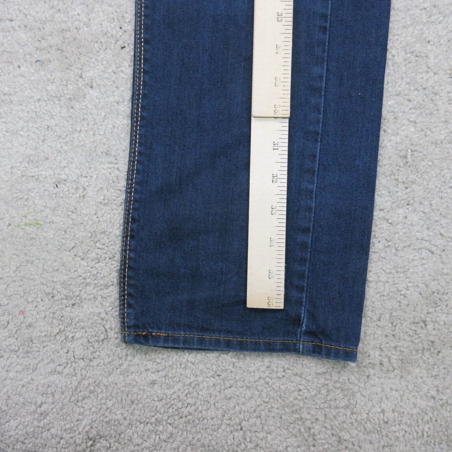 Denizen Mens Jeans Straight Leg 100%Cotton Mid Rise Five Pockets Blue W36XL34