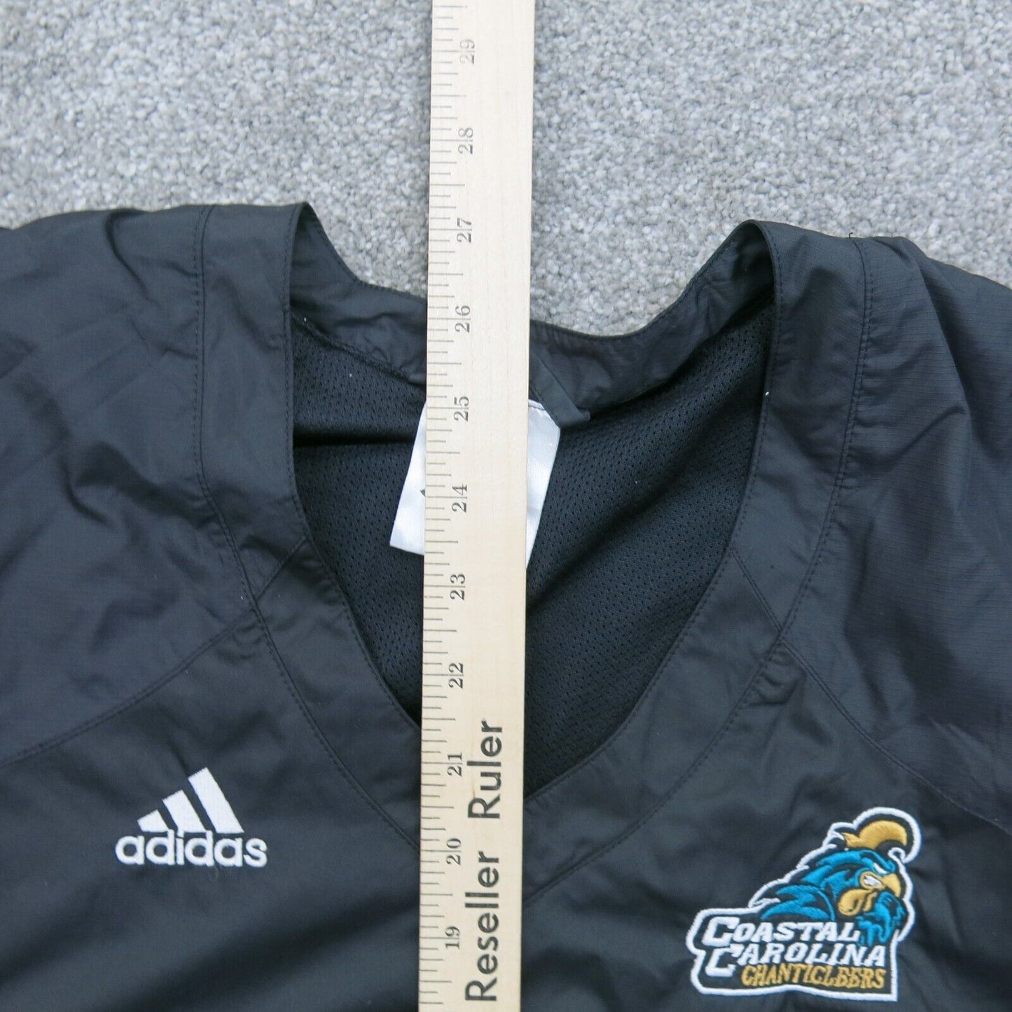 Adidas Mens Insulated Jacket Long Sleeve V Neck Long Sleeves Logo Black SZ Small