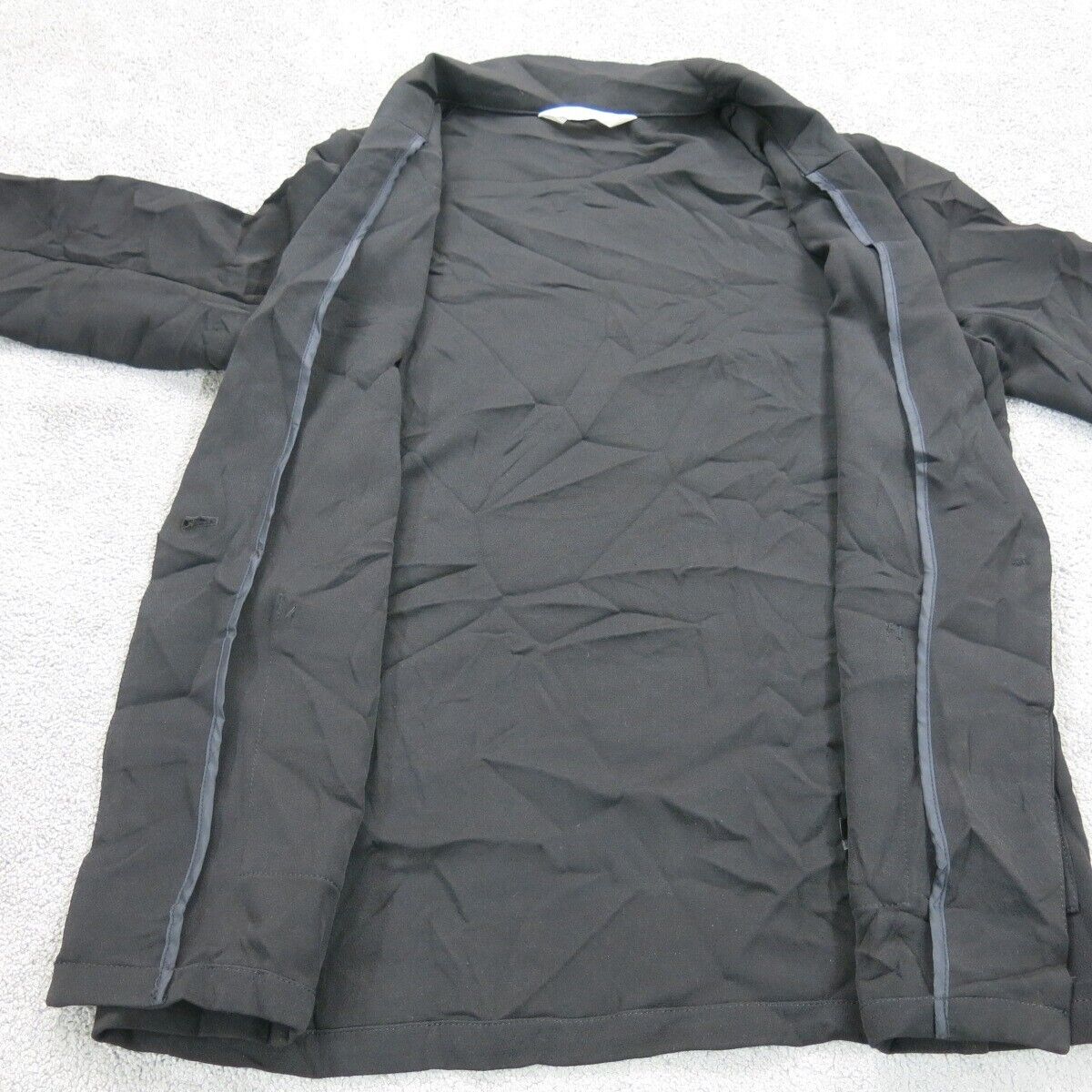 H&M Womens Blazer Coat Single Breasted Long Sleeve Pockets Black Size 13-14Y