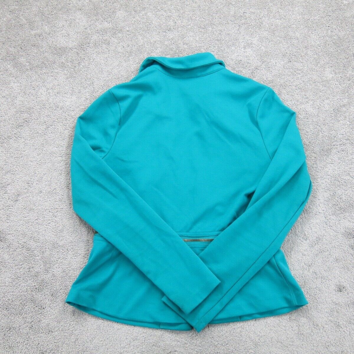 Mossimo Womens Blazer Coat Single Breasted Long Sleeves Pockets Teal Blue Size M