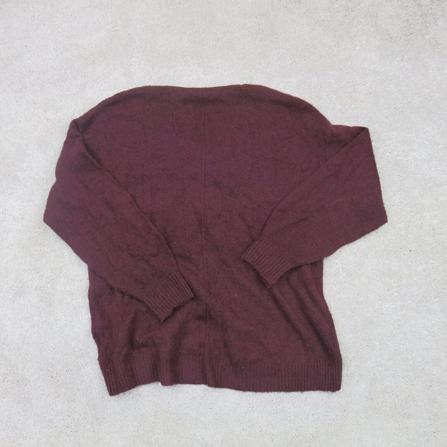 H&M Womens Pullover Sweater Round Neck Long Sleeves Solid Red Size Small