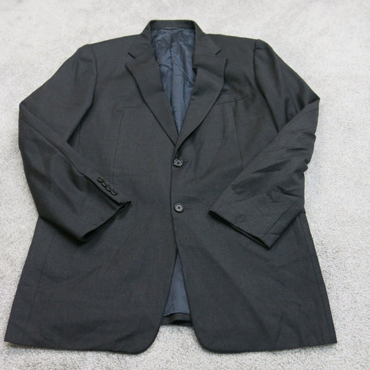 Hickey Freeman Mens Blazer Jacket Long Sleeve 2 Button Black Size 42