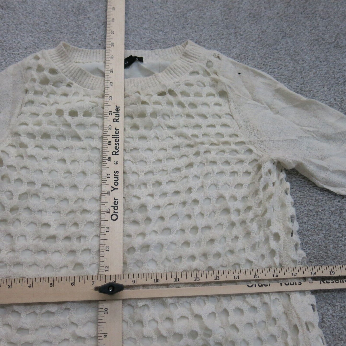 The Limited Womens Pullover Sweater Crew Neck Long Sleeves Ivory Size Small