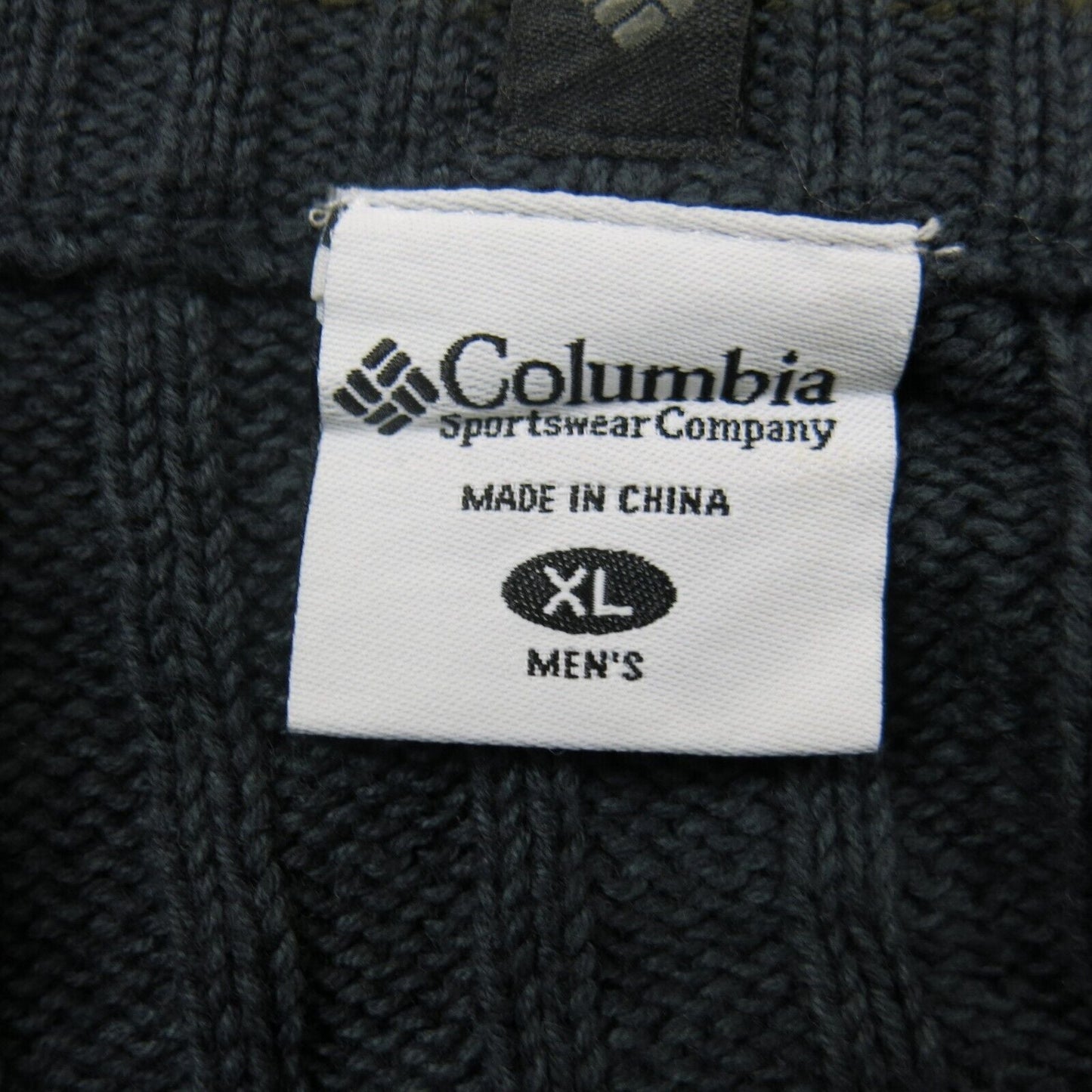 Columbia Mens Sweater Pullover Knitted Crew Neck Long Sleeves Blue Size X Large