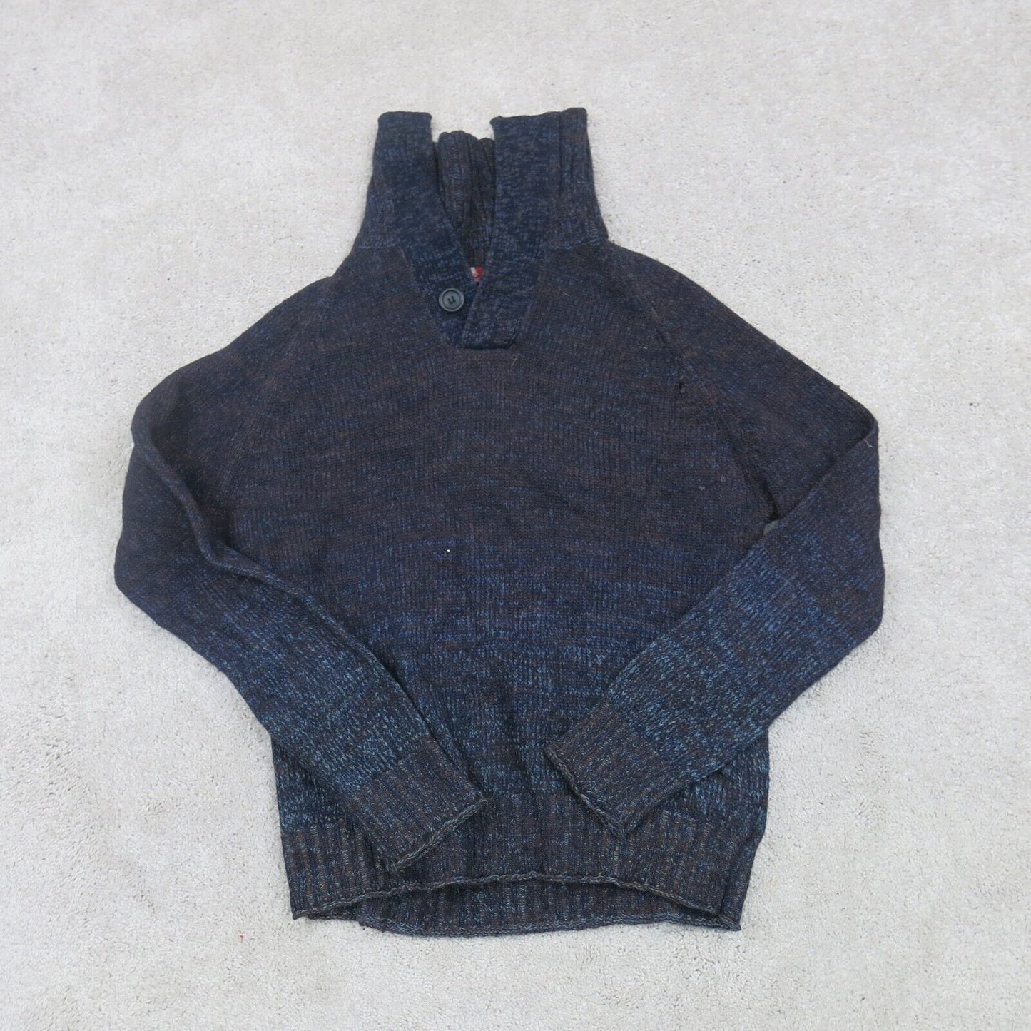 Zara Womens Pullover Sweater High Neck Long Sleeves Black Blue Size ?