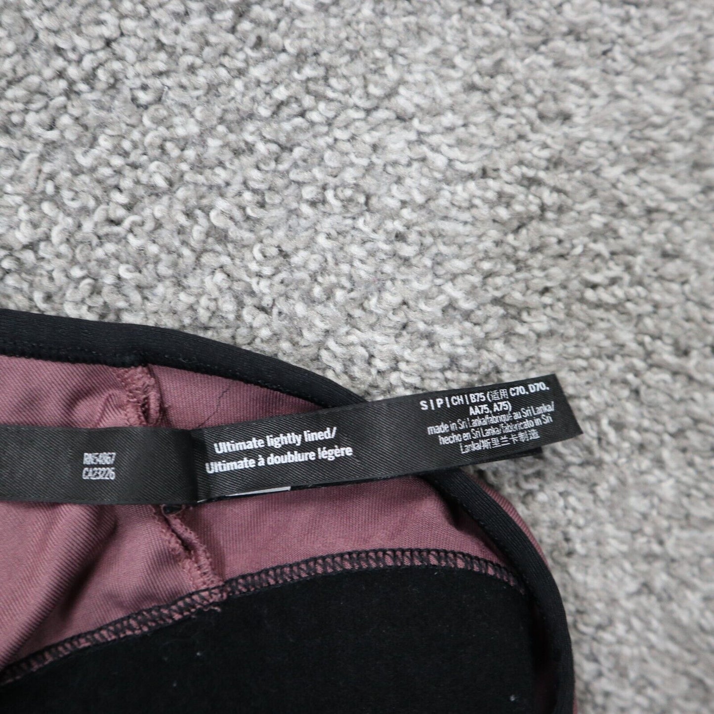 Pink Sports Womens Activewear Sports Bra Adjustable Strap Pink Black Size Small