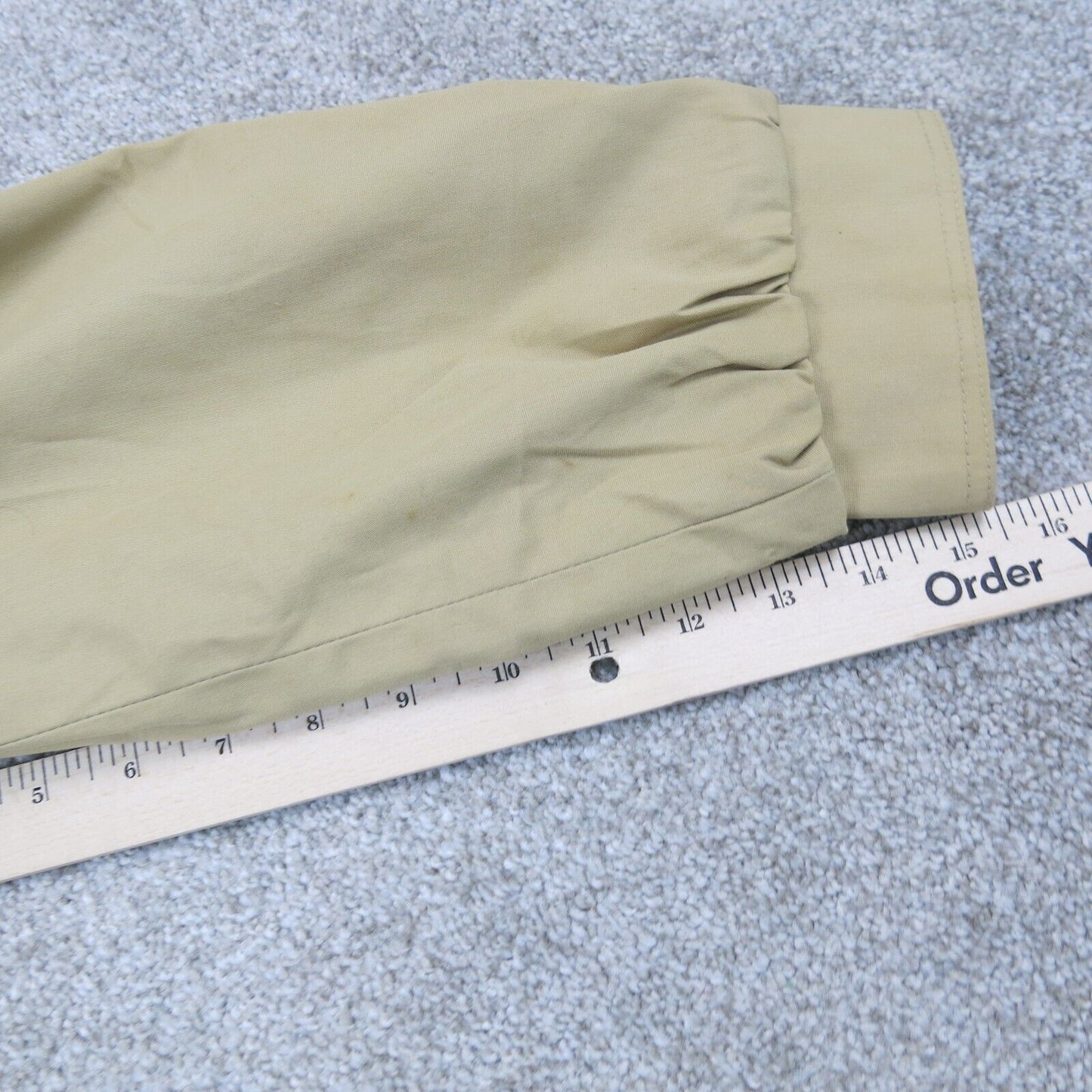 London Fog Womens Trench Coat Long Sleeves Back Tie Waist Beige Size 12P