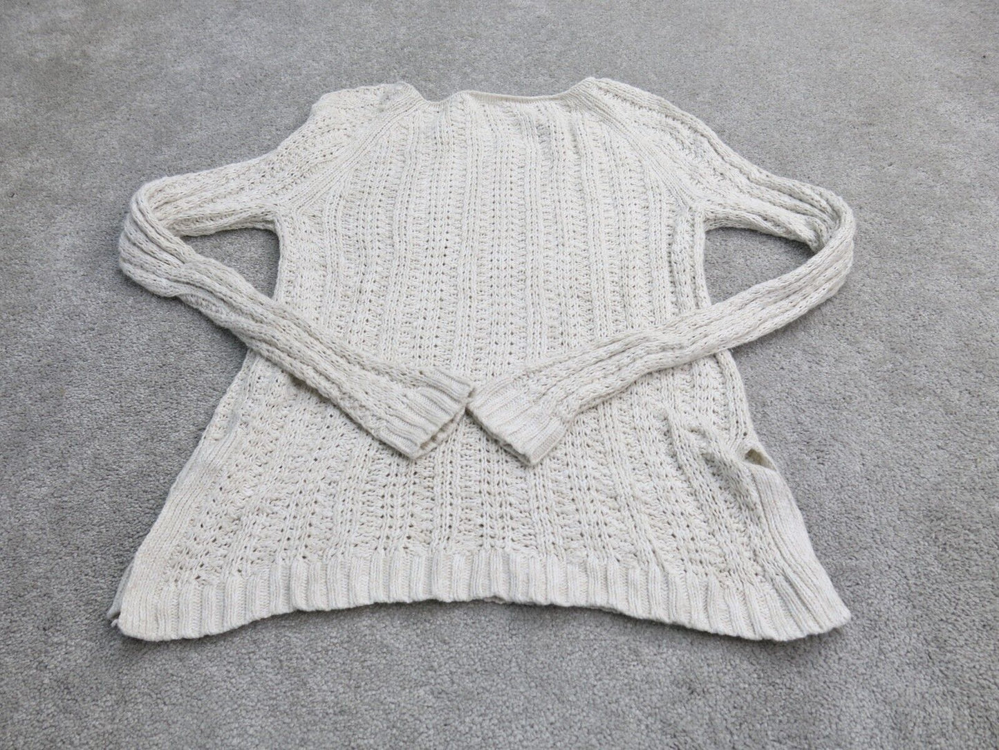 Gap Womens Pullover Sweater Knitted Round Neck Long Sleeve Ivory Size XS