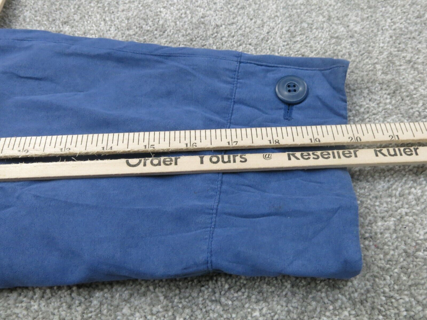 London Fog Womens Blouson Jacket Full Zip Up Zipper Pockets Solid Blue Size XL