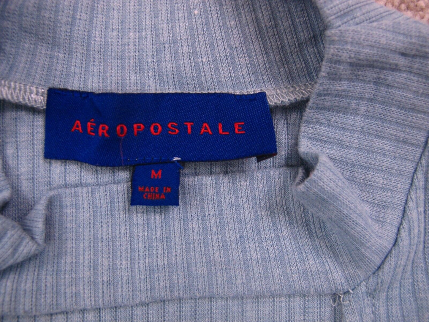 Aeropostale Womens Knitted Sweater Long Sleeve Round Neck Blue Size Medium