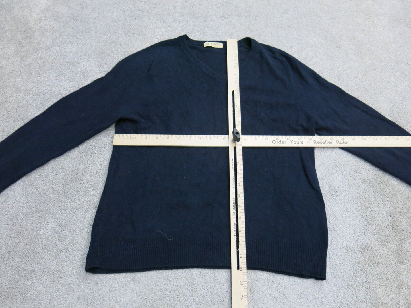 J. Crew Womens Pullover Knitted Sweater Long Sleeves V Neck Blue Size Small