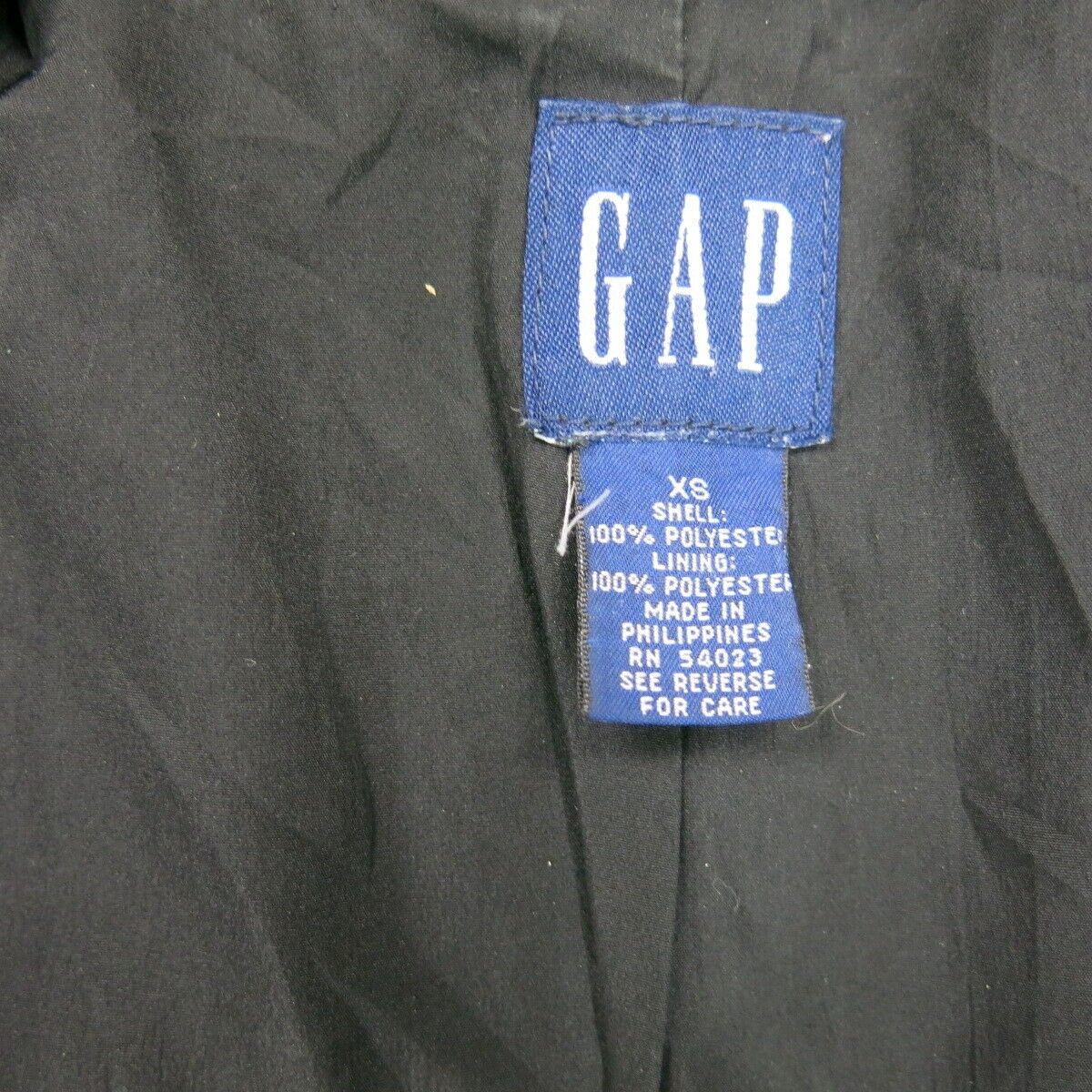 Gap Womens Hoodie Jacket Full Zip Up Long Sleeve Pockets Black Size X Small