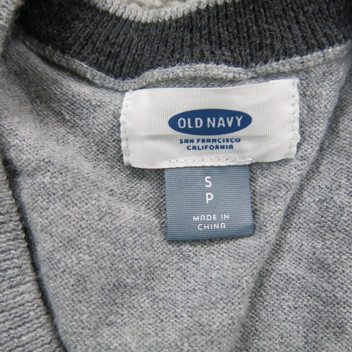 Old Navy Women Sweater Pullover Knitted Long Sleeves V Neck Gray Size Small