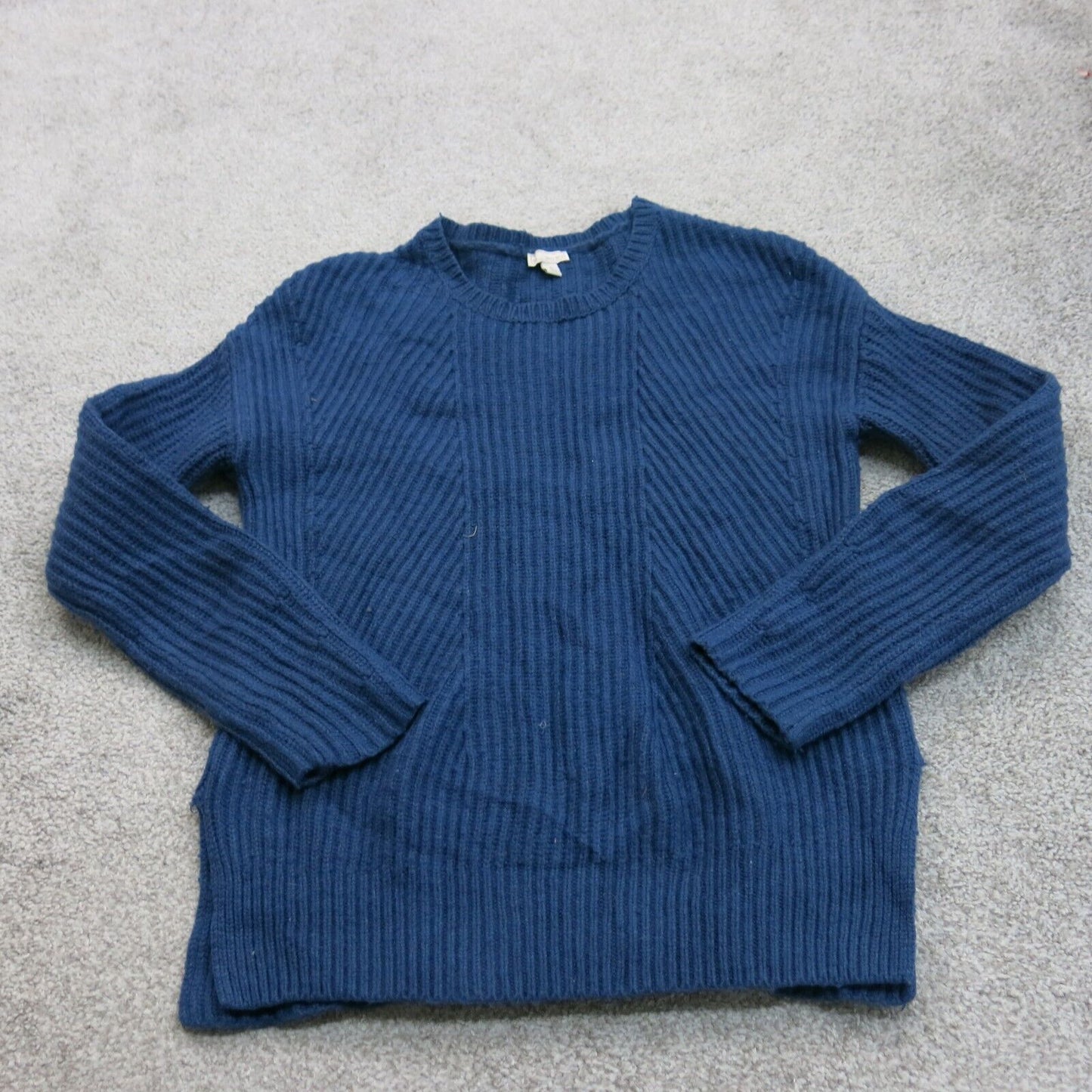 GAP Womens Knitted Sweater Round Neck Long Sleeves Navy Blue Size X Small