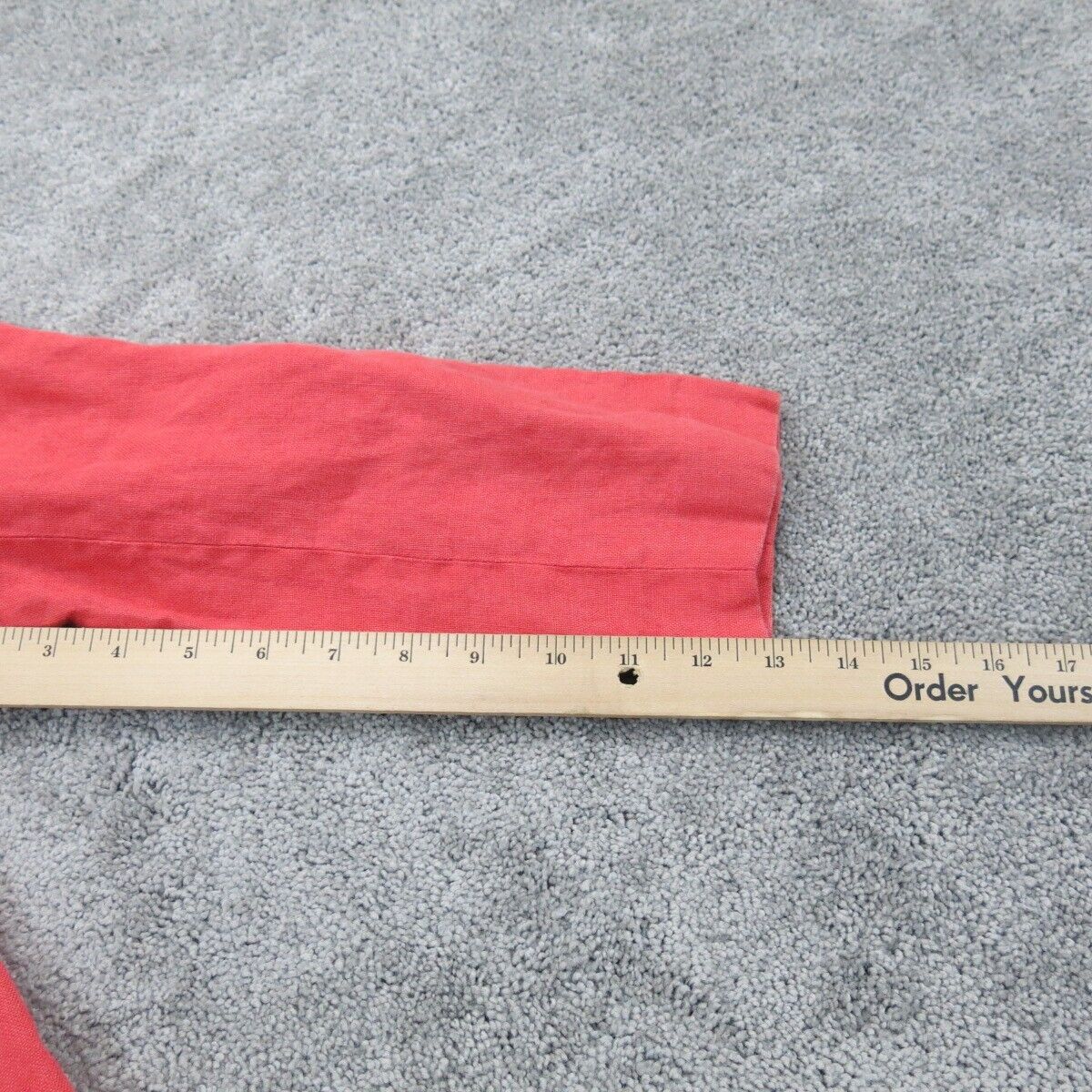 Talbots Womens Coat Jacket Button Up Collared Long Sleeve Red Size 8