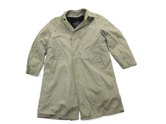 London Fog Mens Sherpa Coat Long Sleeves Pockets Solid Beige Size 38 Reg