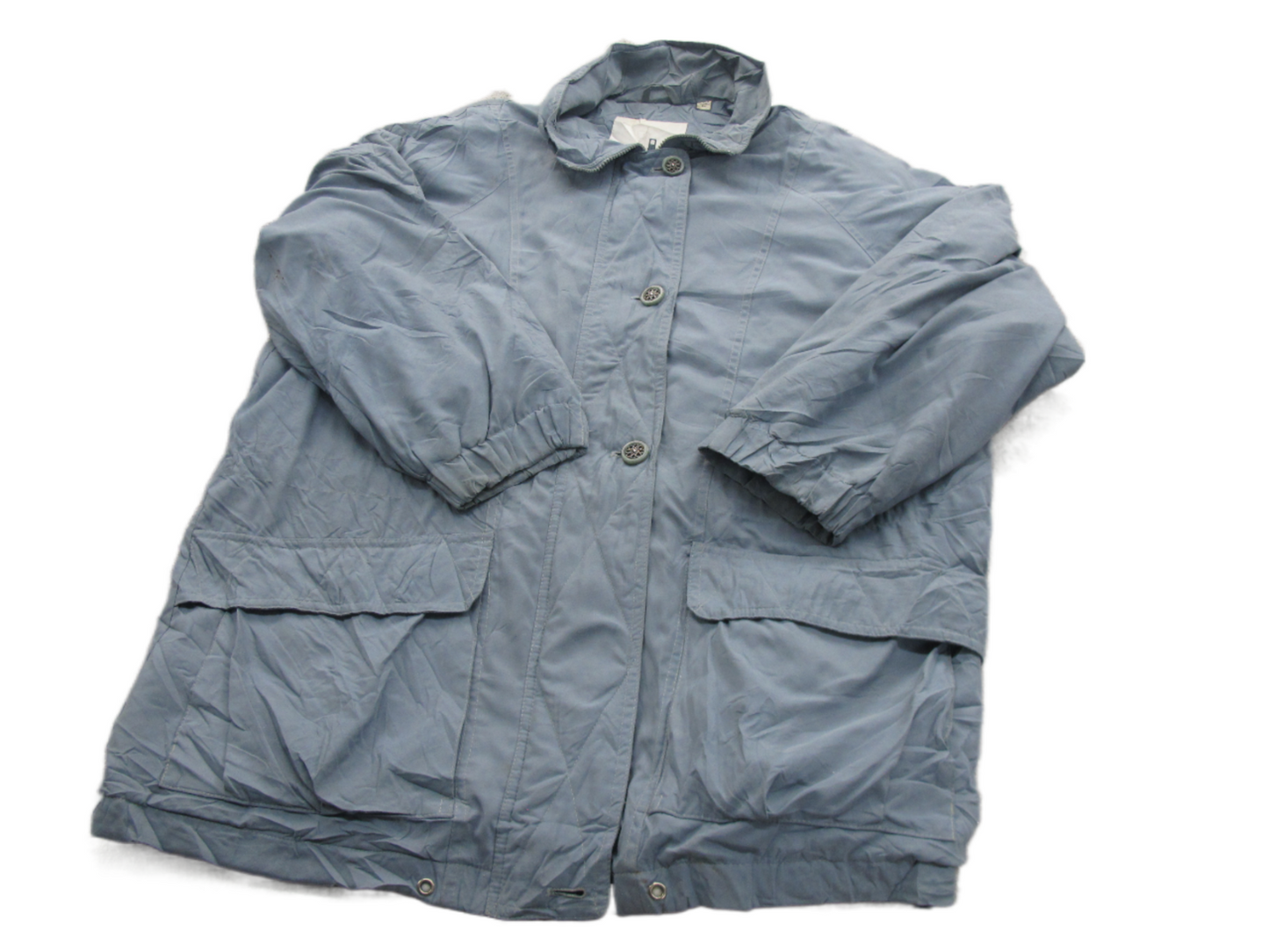 London Fog Mens Windbreaker Coat Jacket Full Zip Up Long Sleeve Blue Size XL Reg