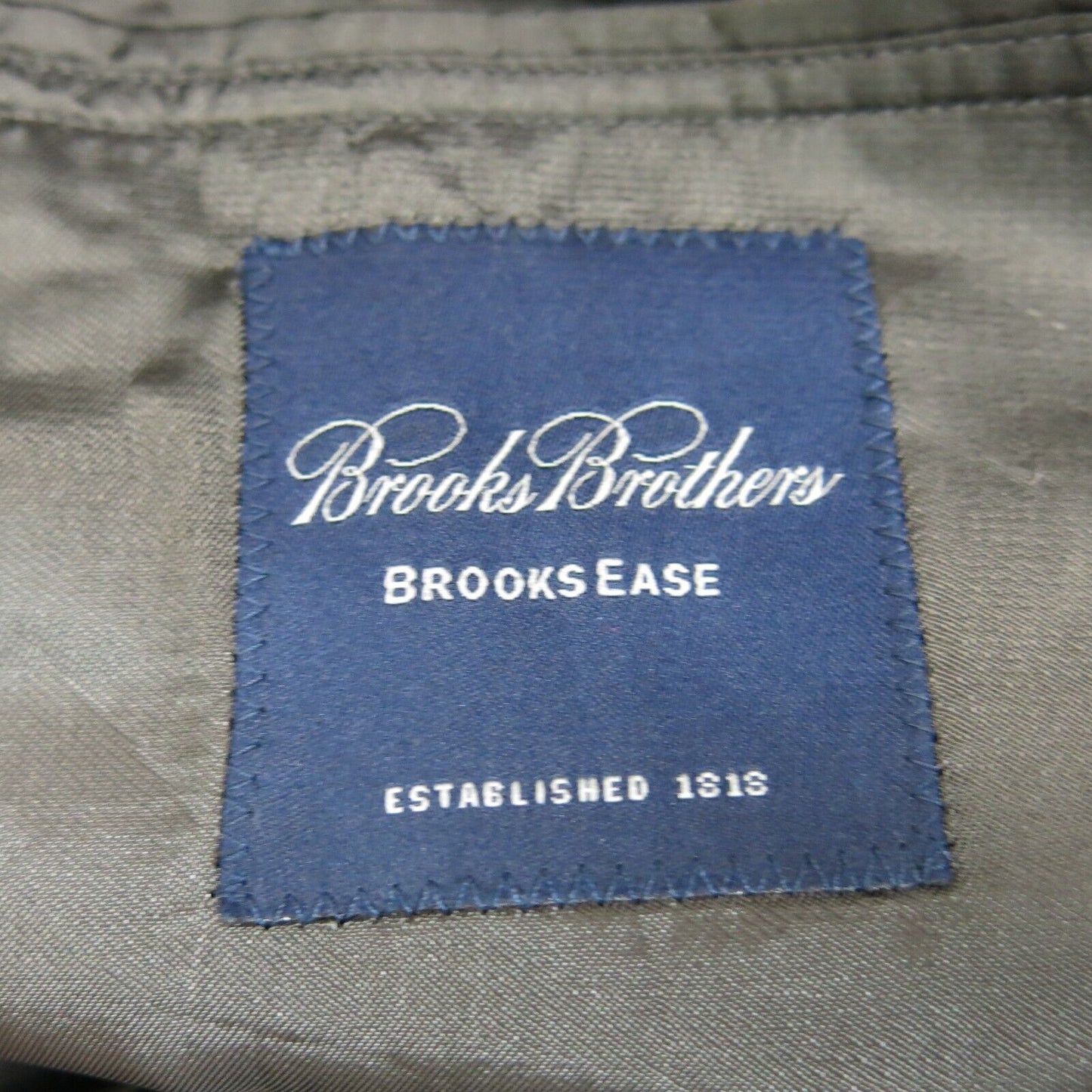 Brooks Brother Mens Blazer Coat Single Breasted 100% Wool Black Size 45 Reg