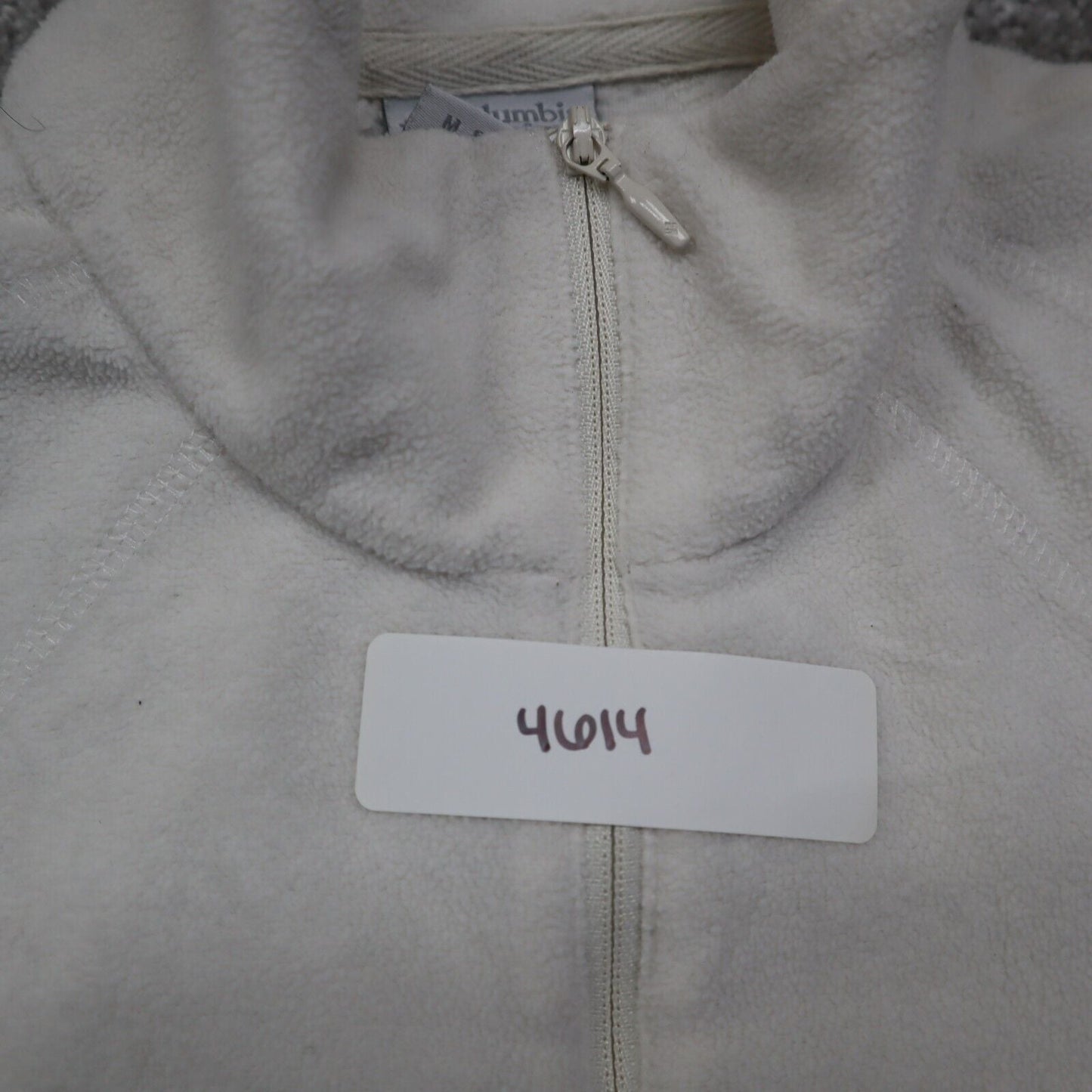 Columbia Mens 14 Zip Up Sweatshirt Long Sleeves Mock Neck White Size Medium