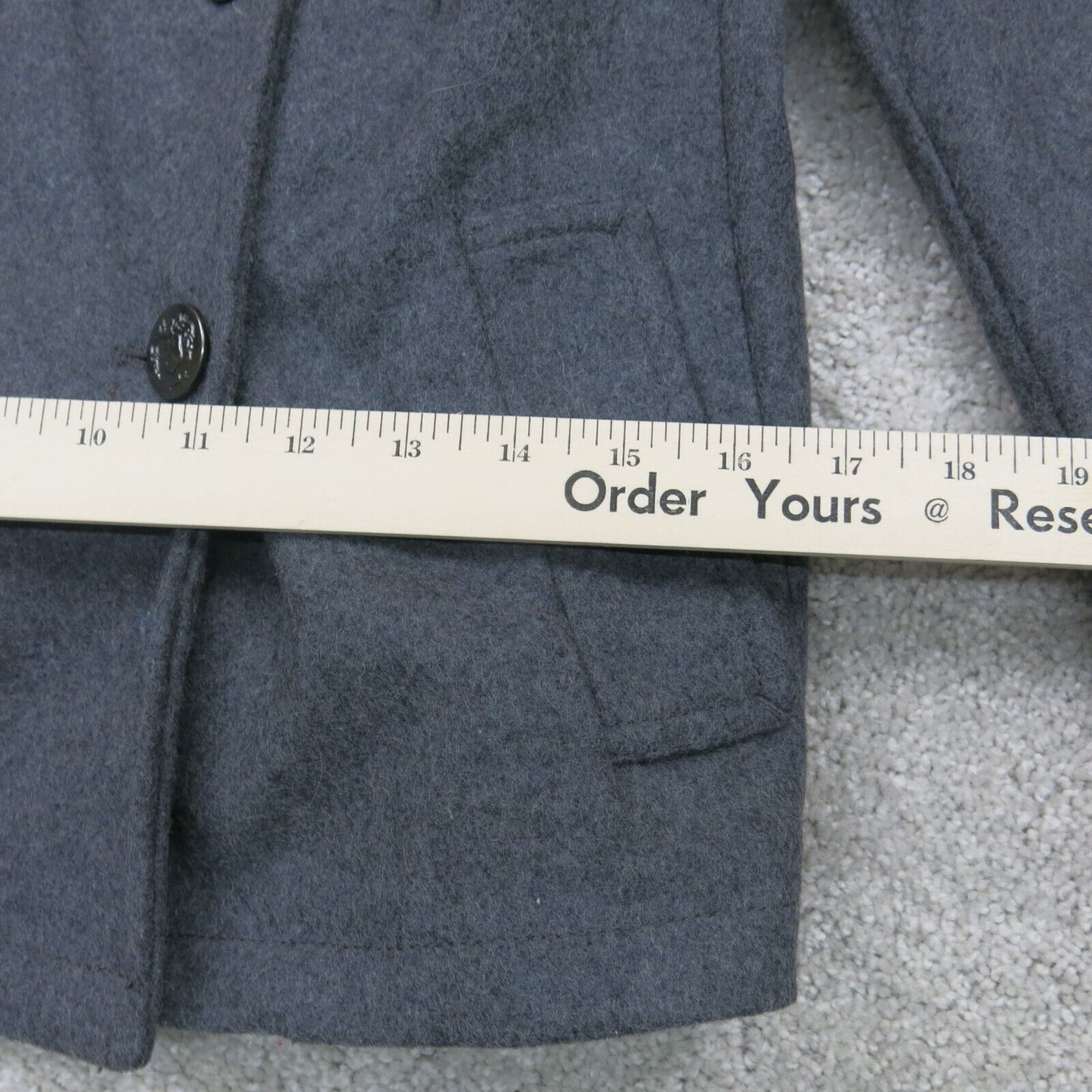 Gap Womens Blazer Coat Double Breasted Long Sleeve Pockets Black Size X Small