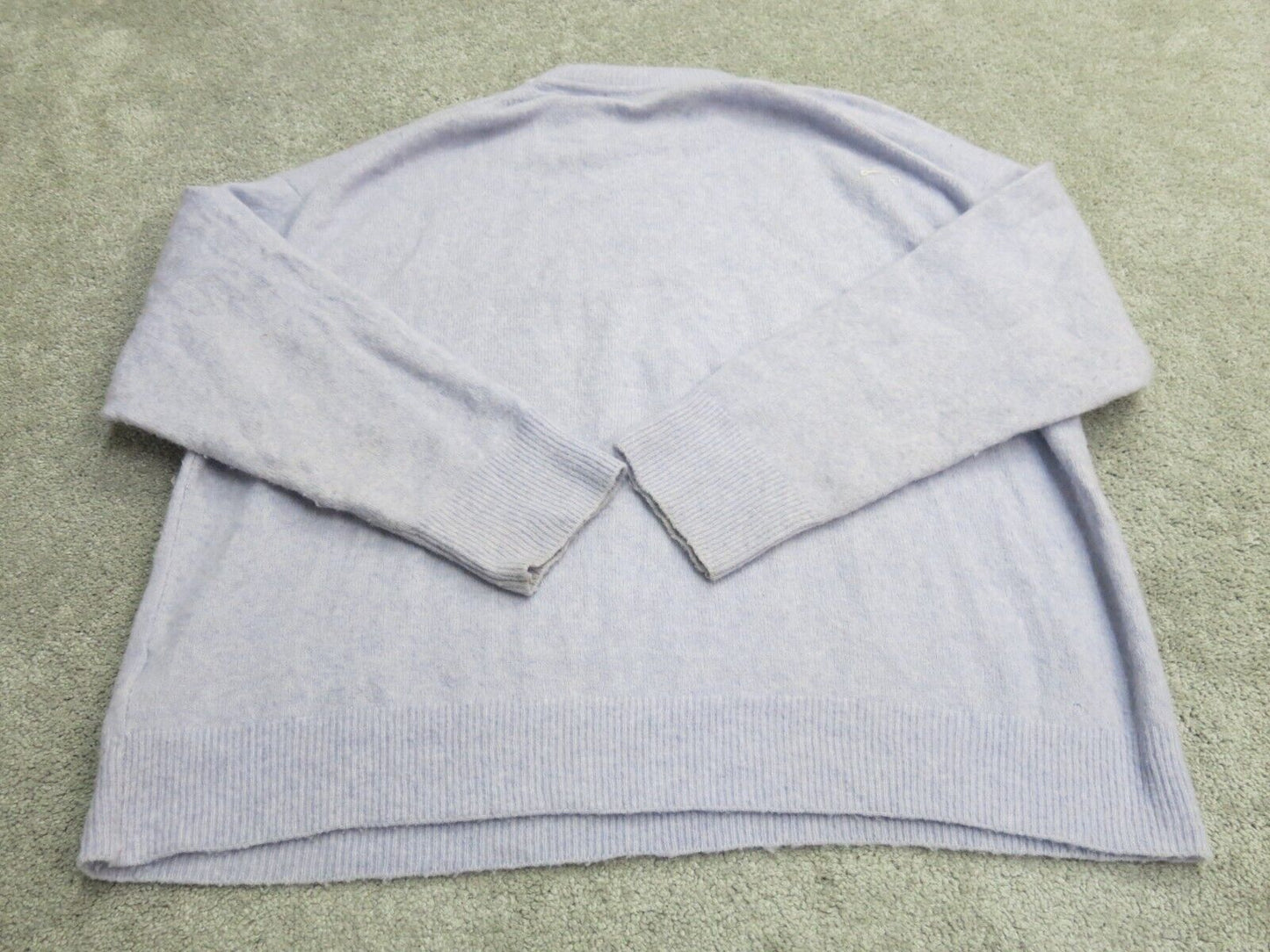 Zara Womens Knitted Pullover Sweater Long Sleeves Light Purple Size Medium