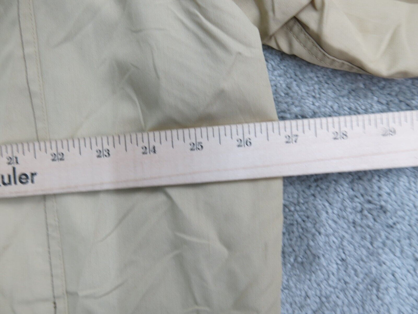 London Fog Mens Basic Jacket Full Zip Up Long Sleeves Beige Size 48 Extra Long
