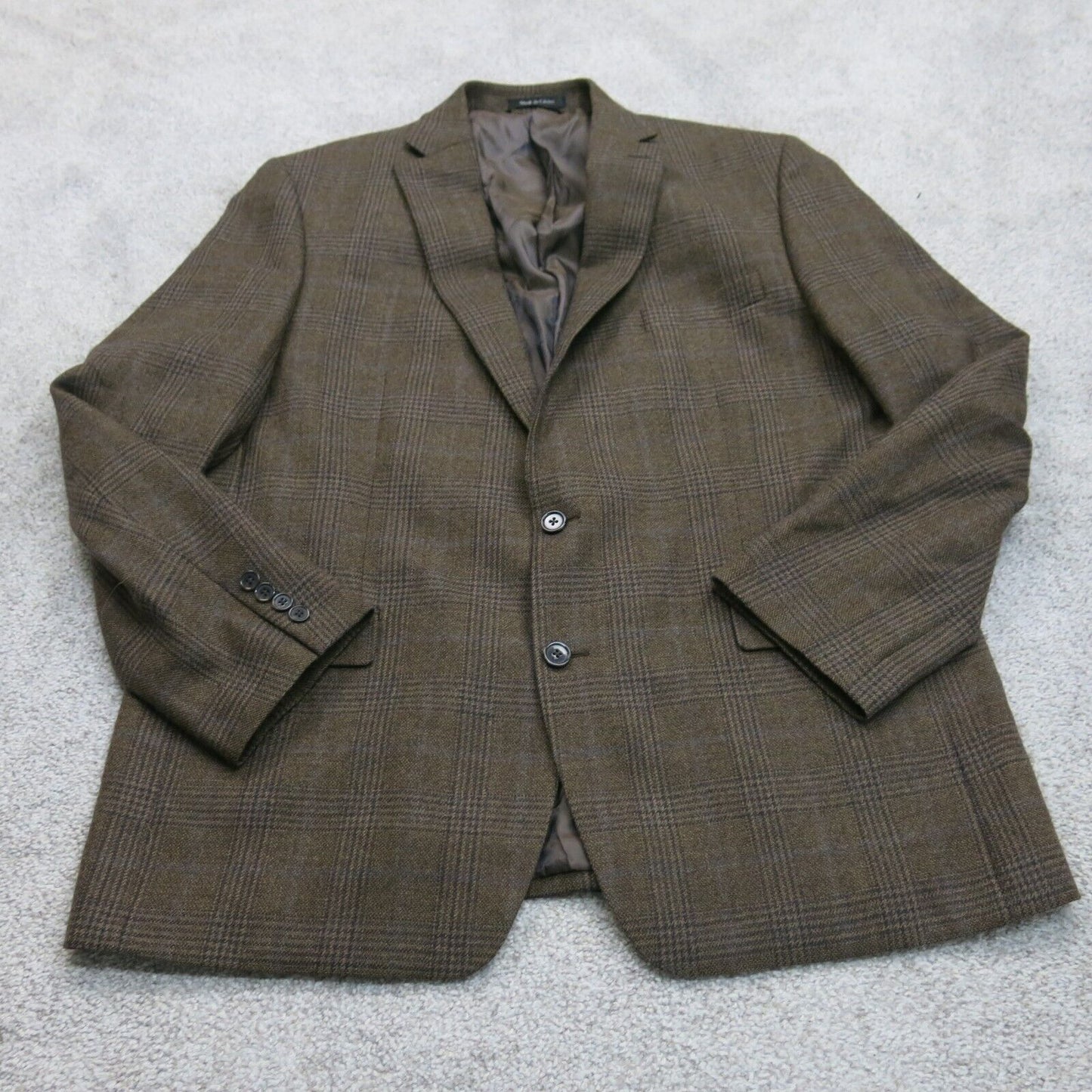 Lauren Ralph Men Blazer Coat Jacket Long Sleeve 2 Button Dark Gray Size 46