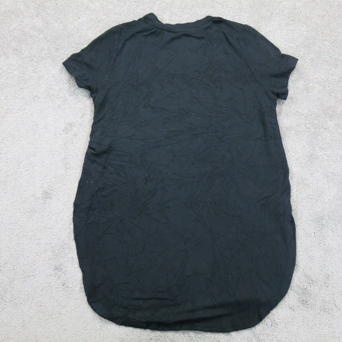 Mossimo Womens Shift Mini Dress Cap Sleeve Round Neck Side Slit Black SZ  Medium