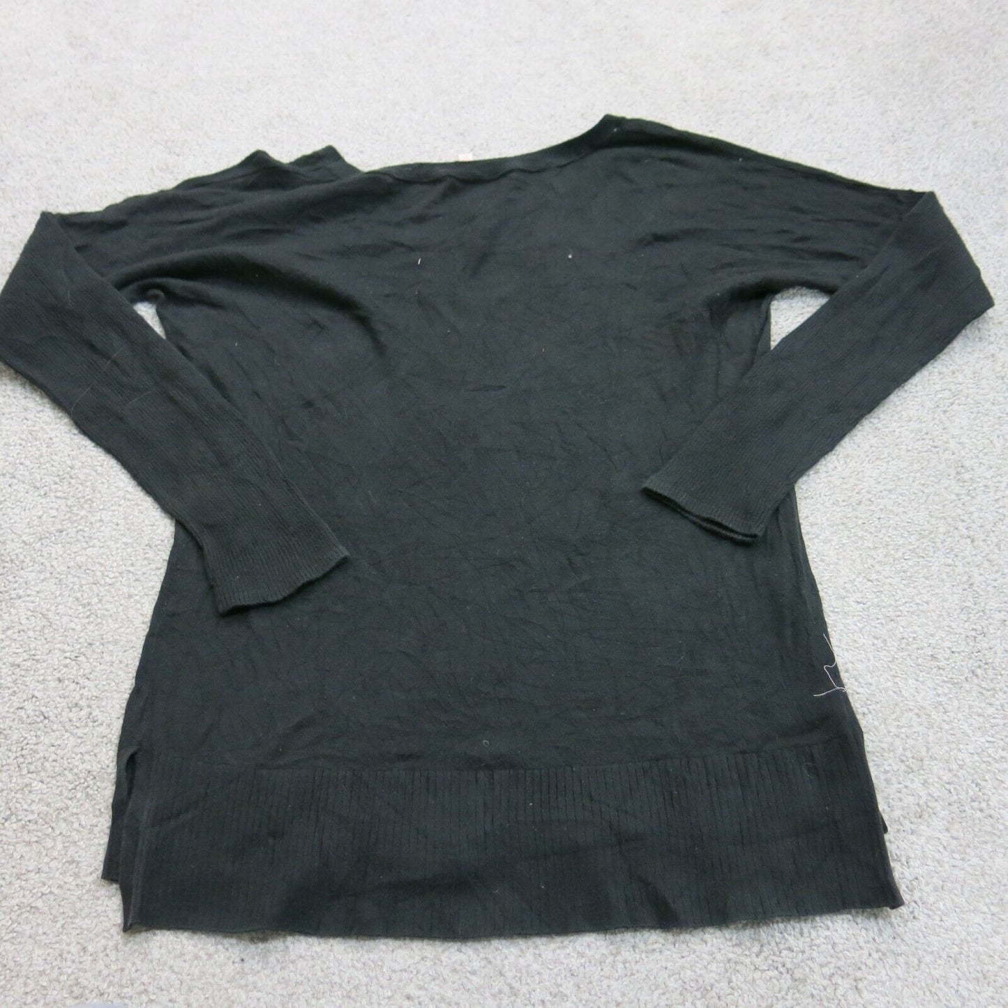Victorias Secret Womens Pullover Sweater Long Sleeve Round Neck Black Size M