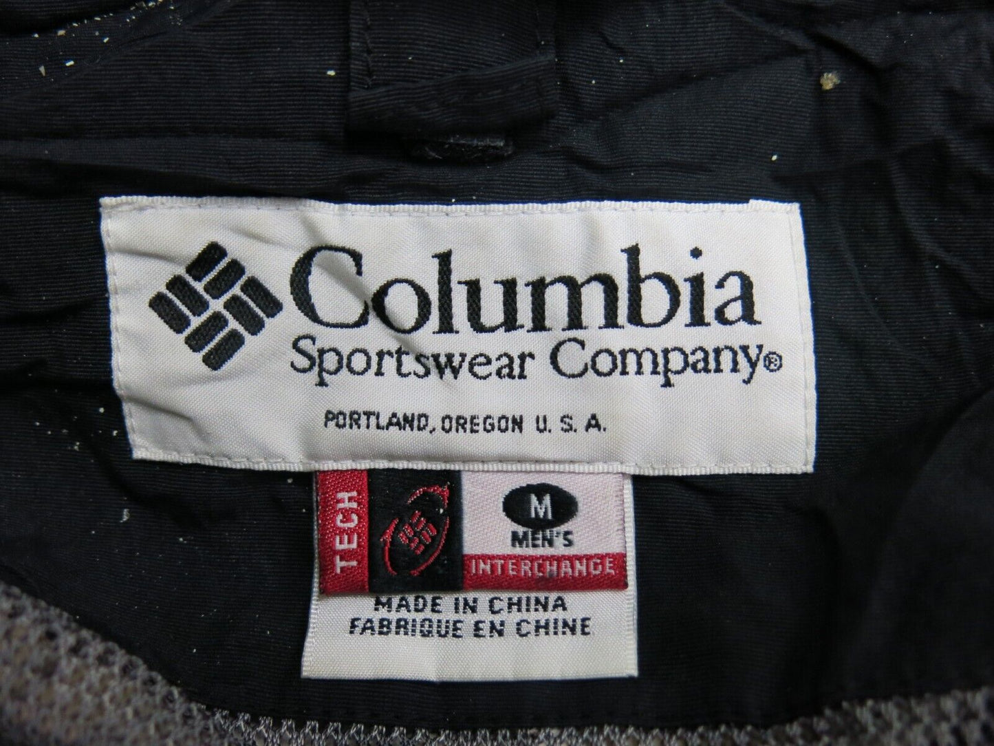 Columbia Mens Windbreaker Hooded Jacket Long Sleeves Pockets Red Size Medium